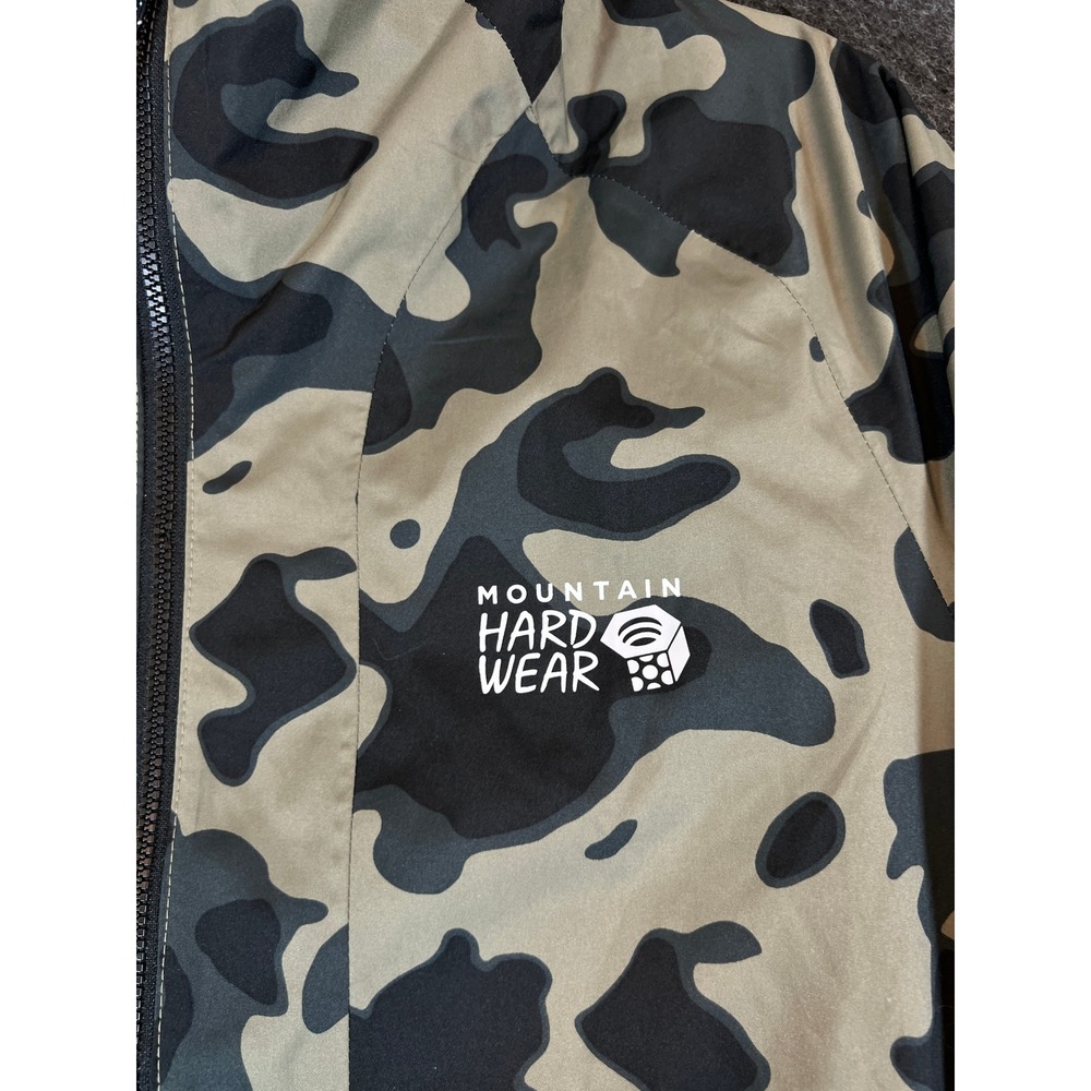 Mountain Hardwear Kor Preshell Anorak Camo Pullover Jacket Green Black Men Large - Picture 3 of 11
